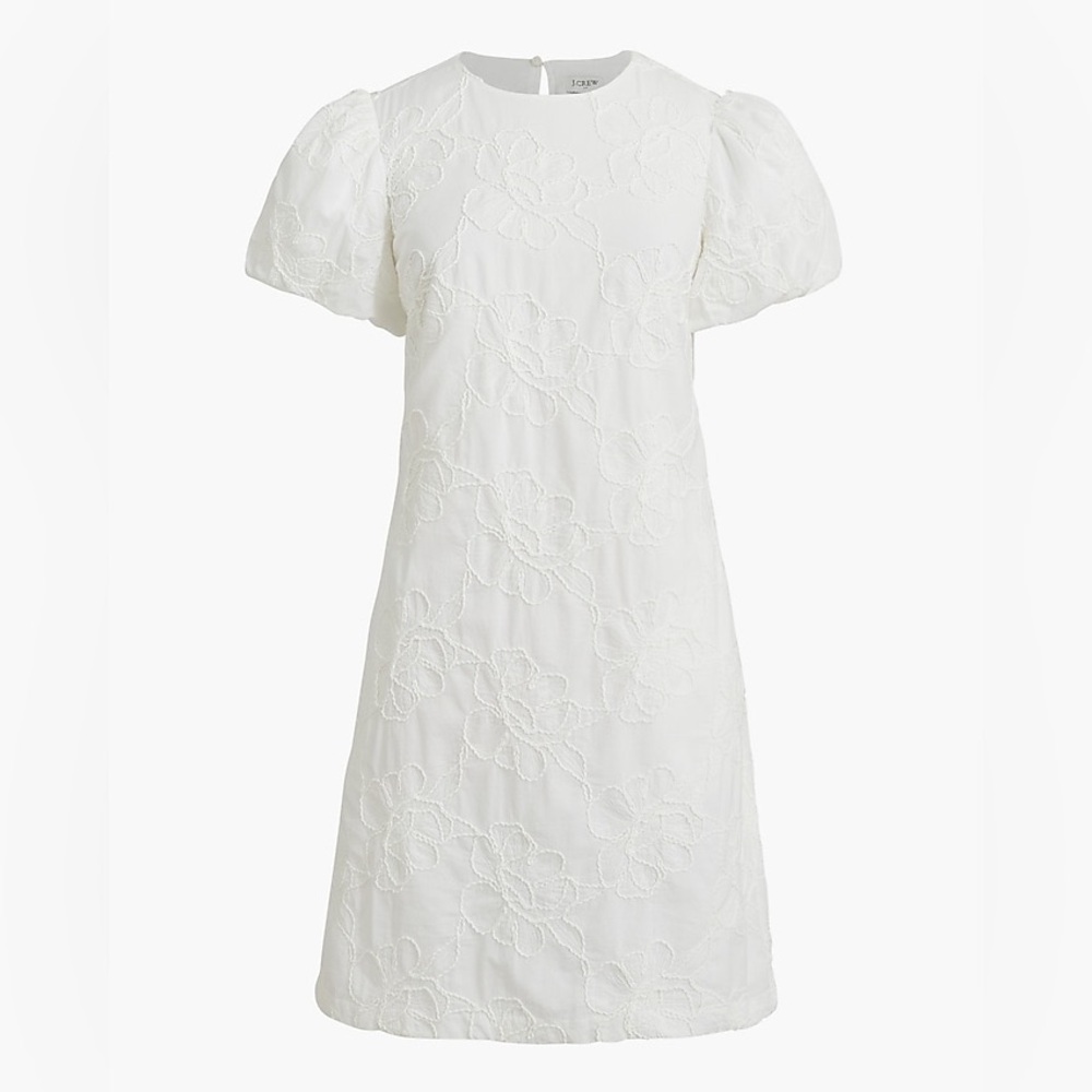 J.Crew Factory Eyelet puff-sleeve mini dress NWT Size 0